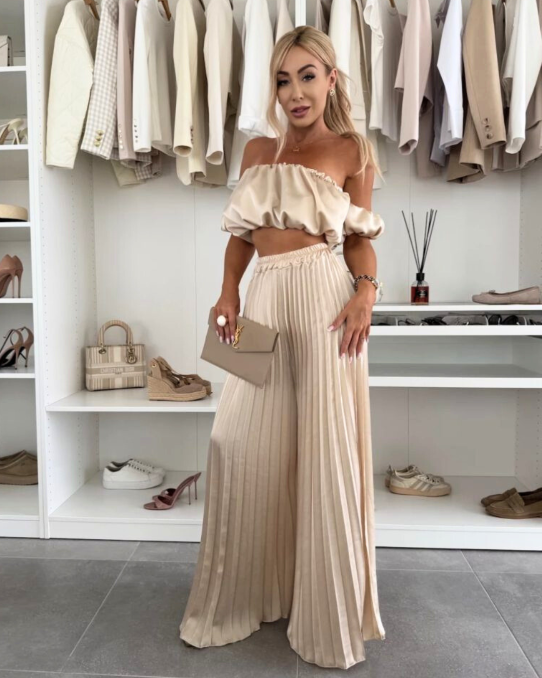 Conjunto Plisado de Dos Piezas Malena